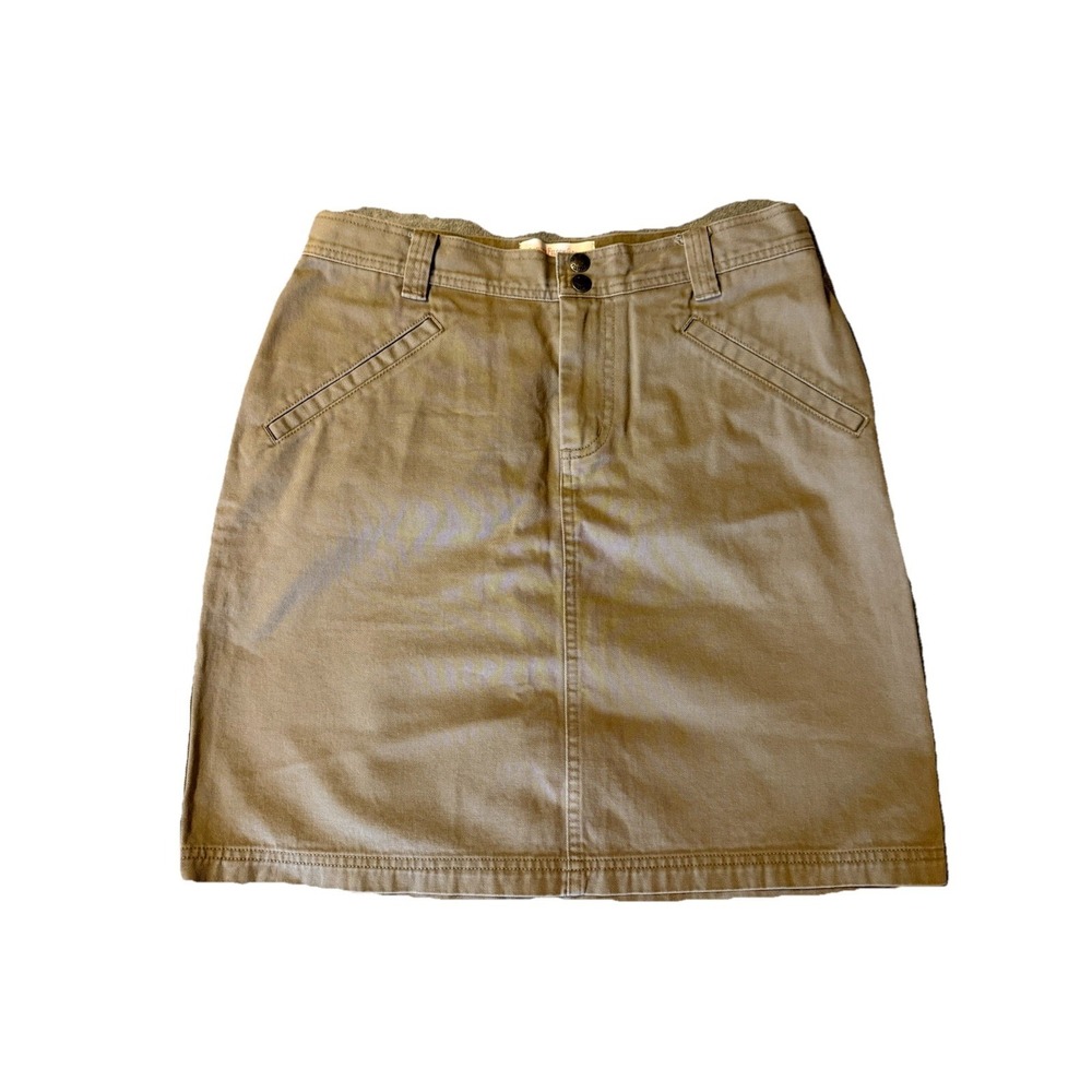 Filson Khaki Skirt Womens Size 8 Brown Canvas Casual Outdoors Hiking
